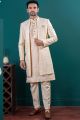 Gold Art Silk kurta with jacket (NMK-8437)