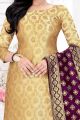 Gold Banarasi Silk Salwar Suit (NWS-6421)