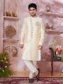Gold Jaquard Banarasi Silk Sherwani (NMK-8306)
