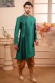 Green Art Banarasi Silk Kurta Pajama (NMK-4472)