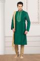 Green Art Banarasi Silk Mens Kurta Pajama (NMK-4008)