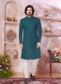 Green Art Silk Mens Sherwani (NMK-8303)