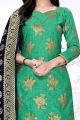 Green Banarasi Silk Salwar Suit (NWS-6367)