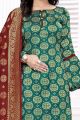 Green Banarasi Silk Salwar Suit (NWS-6381)