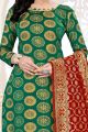 Green Banarasi Silk Salwar Suit (NWS-6415)