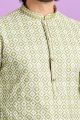 Green Cotton Kurta Pajama (NMK-7555)