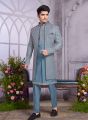 Grey Art Silk 3 Pcs Jacket Set (NMK-8327)