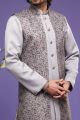 Grey Art Silk Indo Western with Long Jacket (NMK-7080)