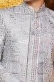 Grey Art Silk Mens Indo Western (NMK-8249)