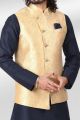 Jaquard Banarasi Silk Nehru Jacket for Men (NMK-6485)