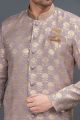 Lavender Jaquard Indo Western (NMK-7335)