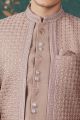 Light Brown Art Silk Indo Western (NMK-8244)