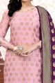 Light Pink Banarasi Silk Salwar Suit (NWS-6408)