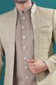 Light Pista Green kurta with jacket (NMK-8445)