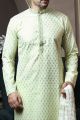 Light Pista Silk Kurta Pajama (NMK-6057)