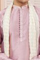 Light Purple Art Banarasi Silk Kurta Pajama (NMK-7966)