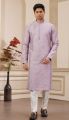 Light Purple Art Silk Kurta Pajama (NMK-8373)