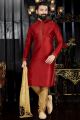 Maroon Art Dupion Kurta(NMK-3377)