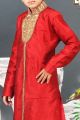 Maroon Art Silk Boys Kurta Pajama (NKK-331)