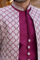 Maroon Art Silk Indo Western (NMK-8204)