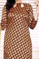 Maroon Banarasi Silk Salwar Suit (NWS-6400)