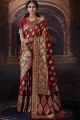 Maroon Banarasi Silk Saree (NWSA-5178)