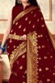 Maroon Banarasi Silk Sarees (NWSA-5400)