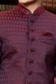 Maroon Imported Jaquard Silk Indo Western (NMK-8294)