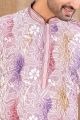 Multicoloured Art Silk Mens Kurta Pajama (NMK-8519)