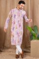 Multicoloured Art Silk Mens Kurta Pajama (NMK-8519)