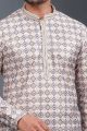 Multicoloured Popcorn Fabric Kurta Pajama (NMK-8769)