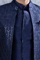 Navy Blue Art Silk kurta with jacket (NMK-8455)