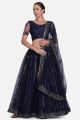 Navy Blue Net Lehenga Choli (NWG-1126)