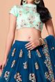 Net Dove Blue Lehenga (NWG-1276)