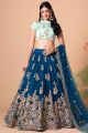 Net Dove Blue Lehenga (NWG-1276)
