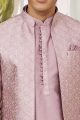 Onion Art Silk 3 piece Jacket Set (NMK-7970)