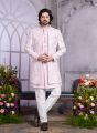 Onion Pink Art Silk 3 Pcs Jacket Set (NMK-8330)