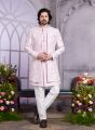 Onion Pink Art Silk 3 Pcs Jacket Set (NMK-8330)