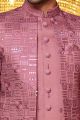 Onion Pink Art Silk Indo Western for Men (NMK-8261)