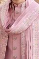 Onion Pink Art Silk Indo Western (NMK-8196)
