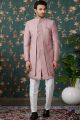 Onion Pink Art Silk Indo Western (NMK-8243)