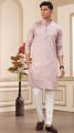 Onion Pink Art Silk Kurta Pajama (NMK-8369)