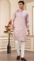 Onion Pink Art Silk Kurta Pajama (NMK-8369)