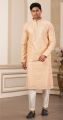 Peach Art Silk Kurta Pajama (NMK-8379)