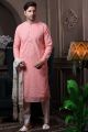 Peach Silk Kurta Pyjama (NMK-6045)