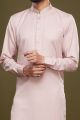 Pink Art Banarasi Silk Kurta Pajama (NMK-7078)