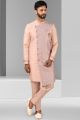 Pink Art Silk Mens Indo Western (NMK-5820)