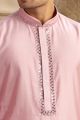 Pink Banarasi Art Silk Mens Kurta Pajama (NMK-8483)