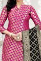 Pink Banarasi Silk Salwar Suit (NWS-6401)