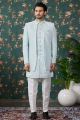 Pista Green Art Silk Indo Western (NMK-8242)